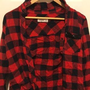 Abercrombie Girls cute Red and Black Flannel